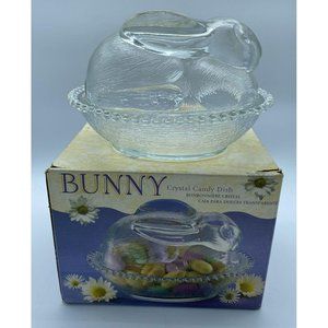Crystal Nesting Bunny Rabbit Candy Dish by Indiana